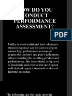 How Do You Conduct Performance Assessment?