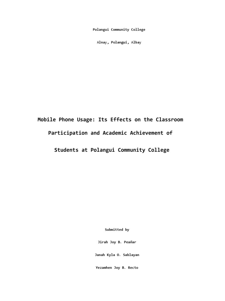 Research Introduction Pdf Teachers Classroom