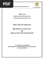 Solved Examples in Bearing Capacity of Shallow Foundations