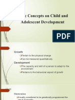 Basic Concepts On Child and Adolescent Development