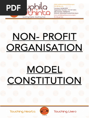 Ukuphila Okuthinta NPO Constitution