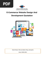 E-Commerce Website Design and Development Quotation