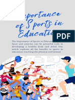 Importance of Sports in P.E