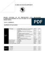 Fonds Africain de Developpement: Equipe Du Projet