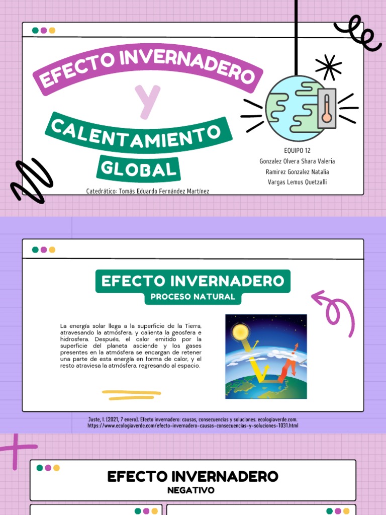 Efecto Invernadero y Calentamiento Global | PDF | Gases de efecto ...