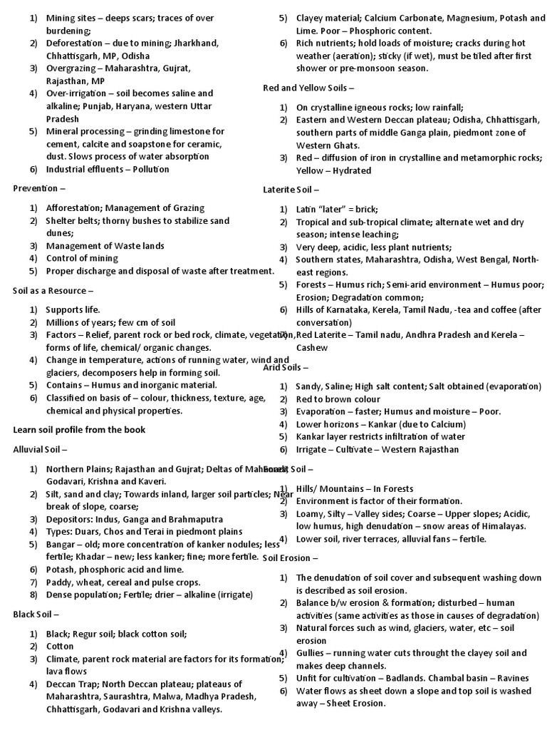 Resources and Development Notes Class 10 | PDF