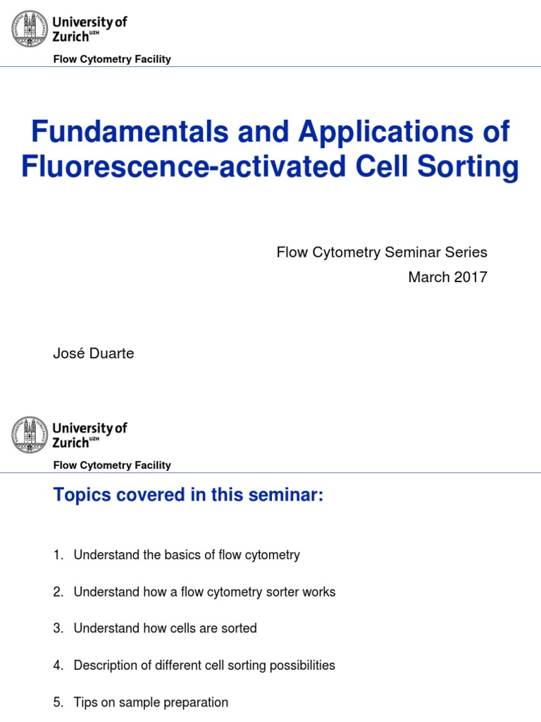 Basics of Fluorescence-Assisted Cell Sorting Seminar2017 Handouts | PDF ...