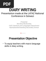 Elina's Diary Writing Presentation LATAZ