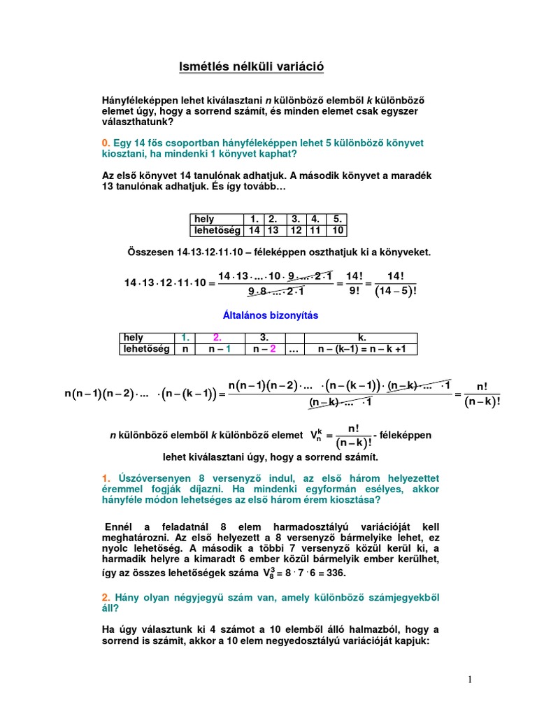 Variaciok 1 | PDF