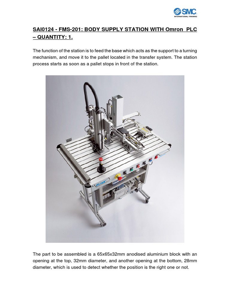 FMS-201 Body Supply Station Overview | PDF | Switch | Valve