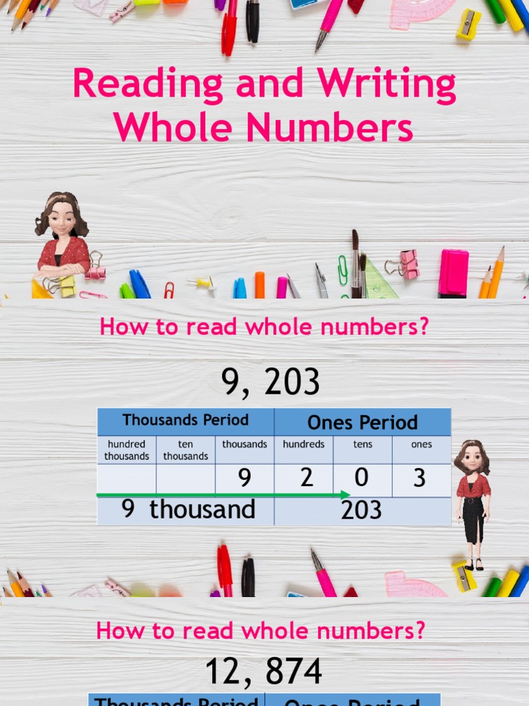 Reading and writing whole numbers pdf
