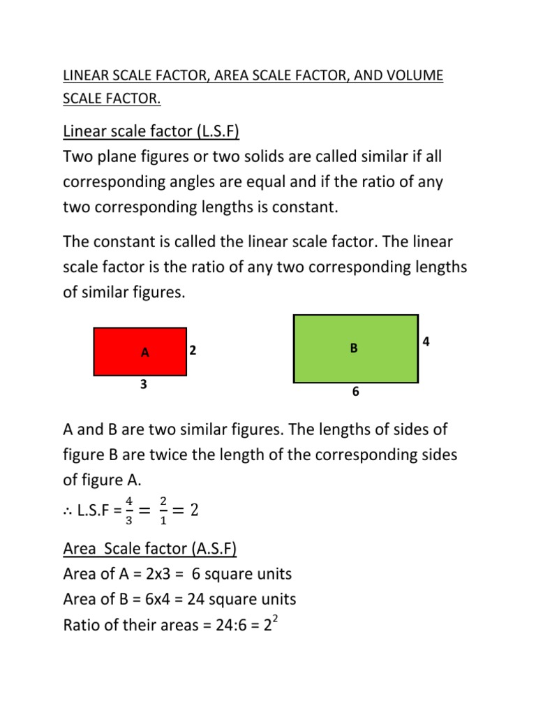03 - Scale Factor Work | Download Free PDF | Area | Volume