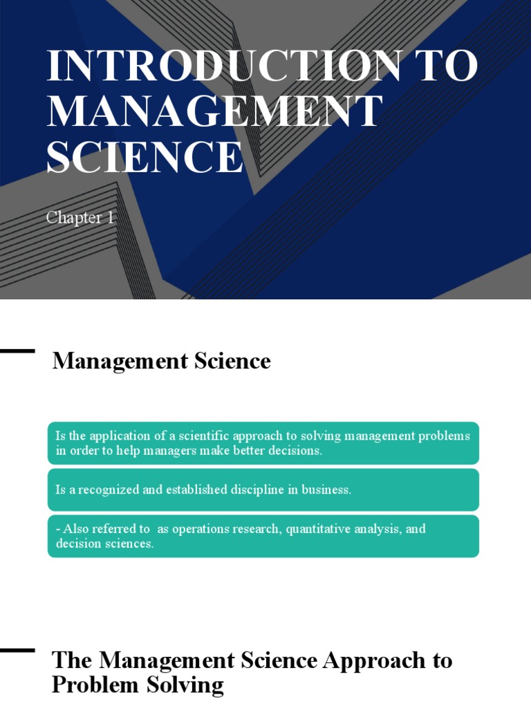 Introduction To Management Science | Download Free PDF | Conceptual ...