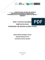 Gp002 - Política E Sociedade Direitos Políticos Professora: Me Cristina Oliveira Passos