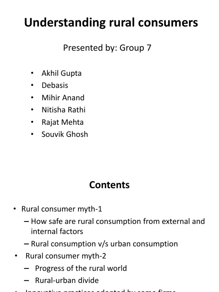 Insights into Rural Consumer Behavior | PDF