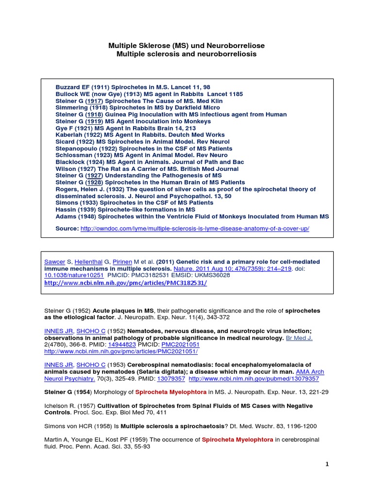 Multiple ms is lyme neuro borreliose pdf multiple sclerosis