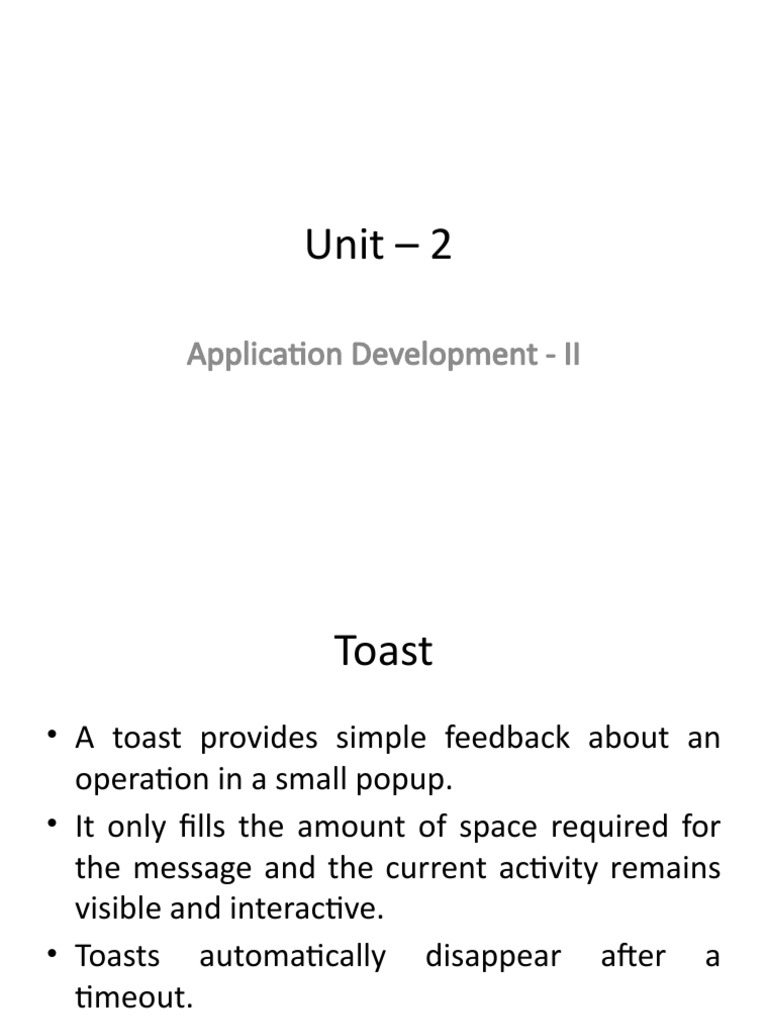 Unit - 2: Application Development - II | PDF | Page Layout | Pixel