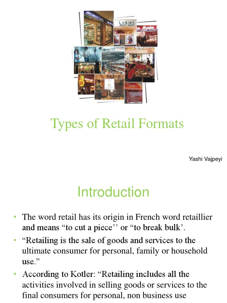 Types of Retail Formats Download Free PDF Supermarket Retail