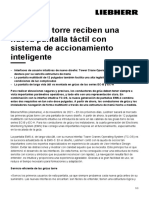 Las Grúas Torre Reciben Una Nueva Pantalla Táctil Con Sistema de Accionamiento Inteligente