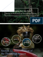 Republic Act No.9147: Article II: Protection of Threatened Species