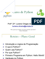 Curso de Python: Prof . DR . Luciene Chagas de Oliveira