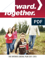 The Ontario Liberal Plan 2011-2015