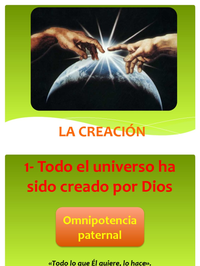 La creación y la redención: El plan de Dios para la humanidad | PDF ...