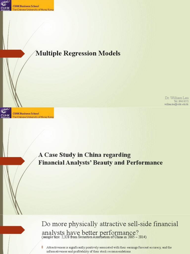 Impact of Analyst Attractiveness on Performance | PDF | F Test ...