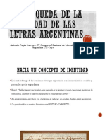 La Búsqueda de La Identidad de Las Letras.