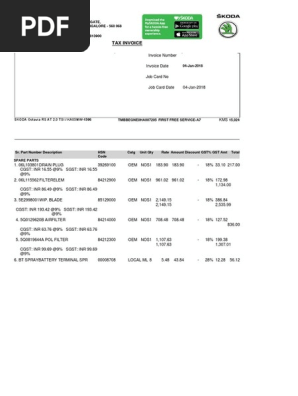 Service Invoice
