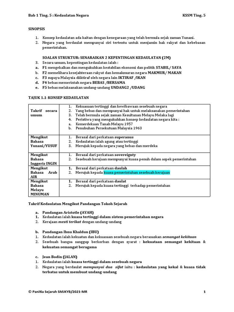 1.0 BAB 1 Form 5 (Siap 100%) | PDF