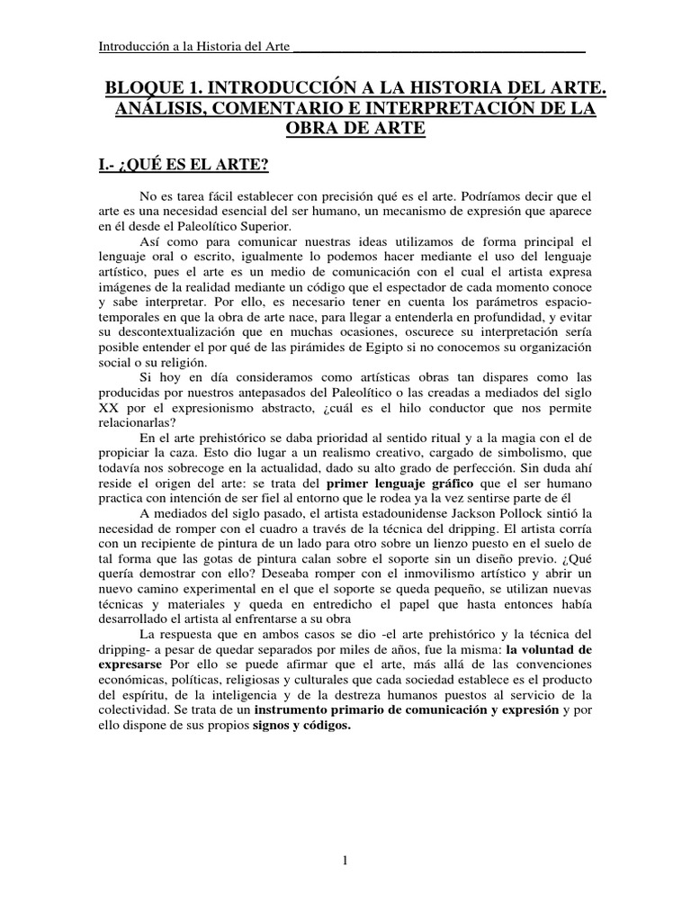 Introducción a la Historia del Arte | PDF | Pinturas | Escultura