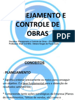 Planejamento E Controle de Obras