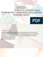 Unidad N°4 Primero Básico: Dios Pide Cuidar Al Prójimo para Vivir Mejor Y Desarrollar La Propia Personalidad