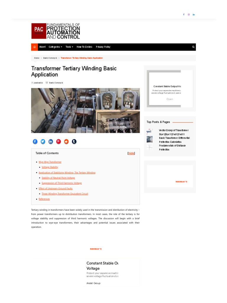 Transformer Tertiary Winding Basic Application Pac Basics Pdf