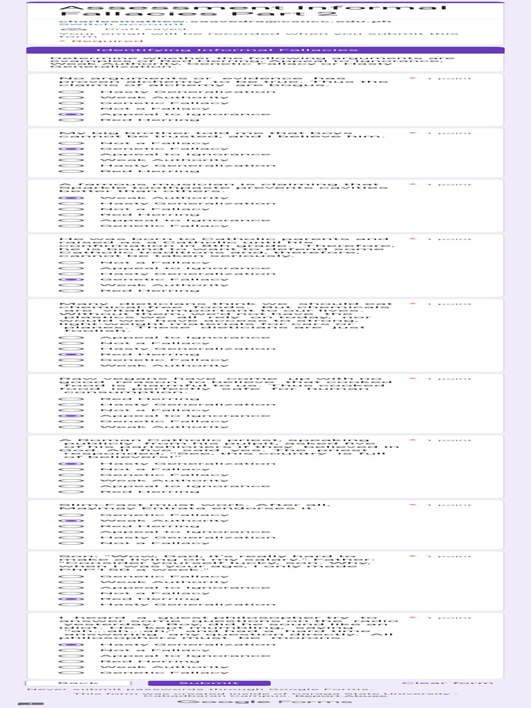 Assessment informal fallacies part 2 pdf fallacy logic
