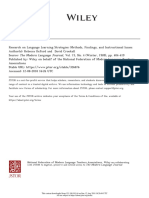 Research On Language Learning Strategies, Methods, Findings, and Instructional Issues, Rebecca Oxford and David Crookall