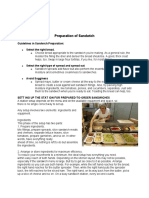 Preparation of Sandwich: Guidelines in Sandwich Preparation: Select The Right Bread