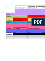 Cronograma de Trabajo Semanal 2022