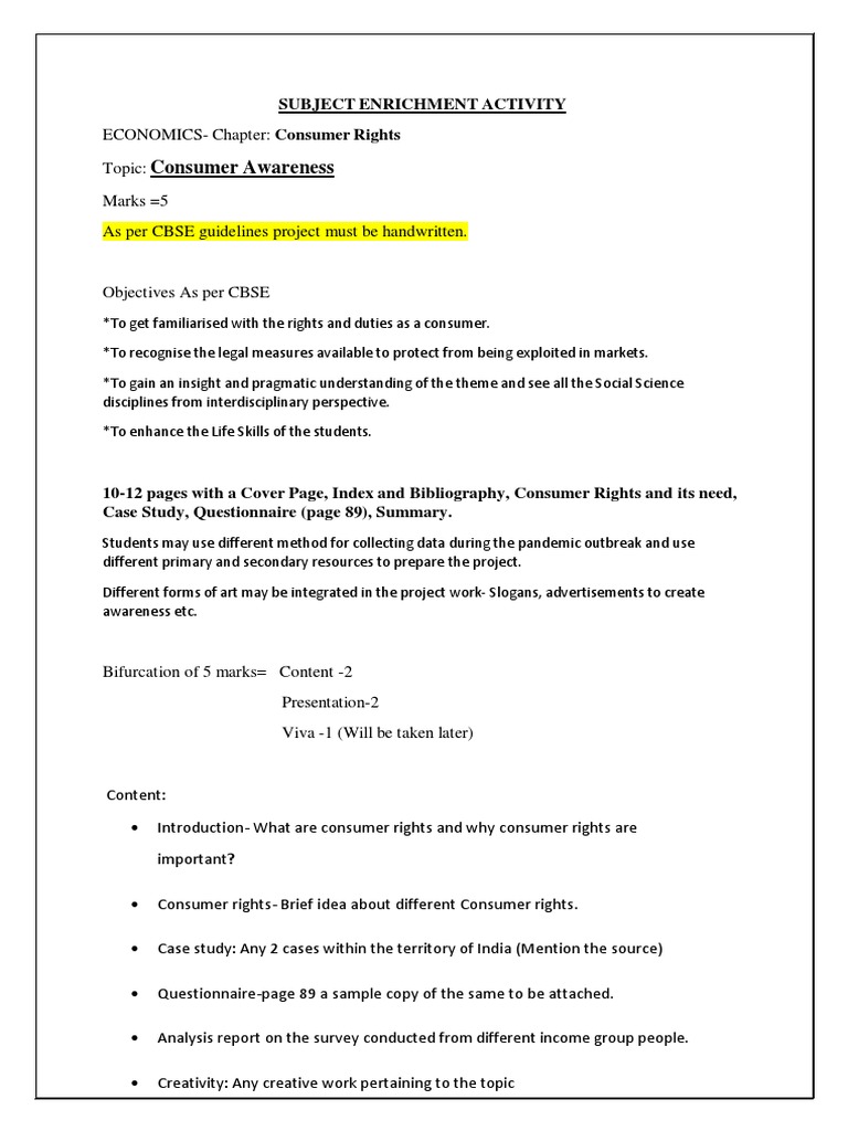 Consumer Rights Project | PDF