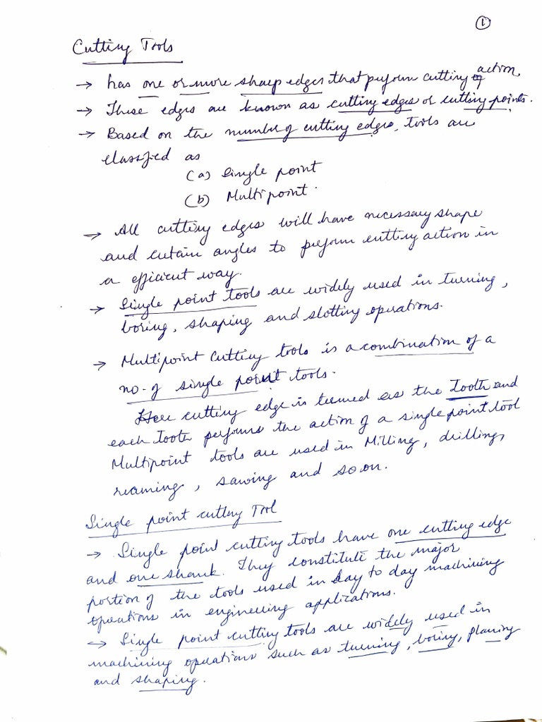 Cutting Tool Characteristics PDF