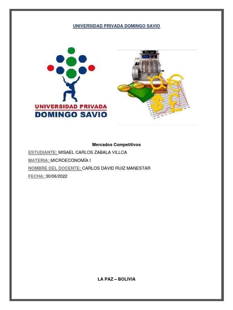 Conceptos Clave de Mercados Competitivos | PDF | Mercado (economía ...