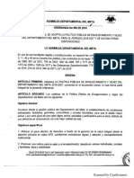 Asamblea Departamental Del Meta ORDENANZA No 990 DE 2018: en Uso