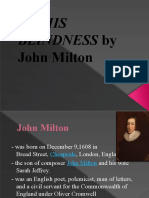 ON HIS BLINDNESS by John Milton