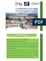 Caracterizacion de Mercados en La Ciudad de Chuquisaca - Bolivia