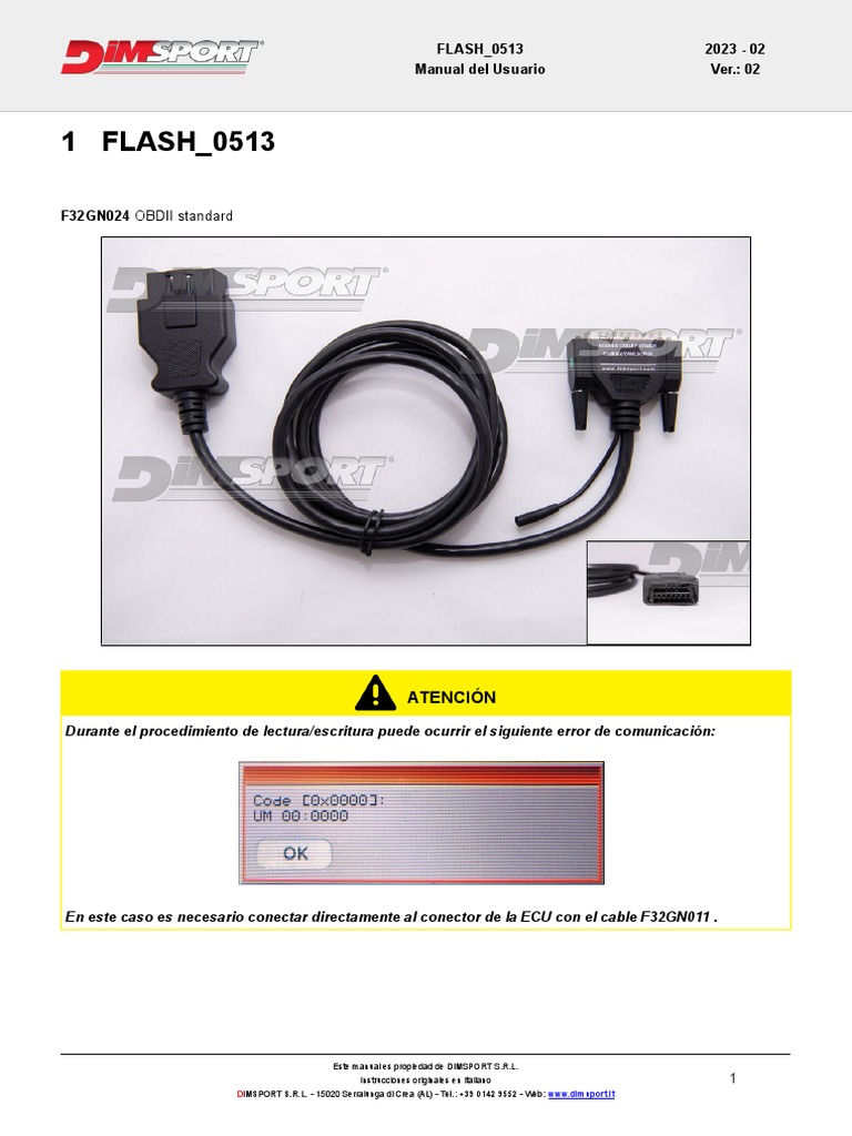Manual de Usuario FLASH_0513 DIMSPORT | PDF