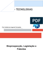 Bioprospecção, Legislação e Patentes - Tecnologias