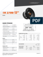 Dados Técnicos: Woofer