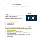 Avaliação educacional sobre ocupação urbana e planejamento de aulas