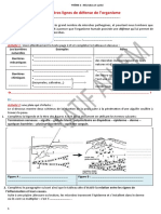 Les Premières Lignes de Défense de L'organisme: Problématique